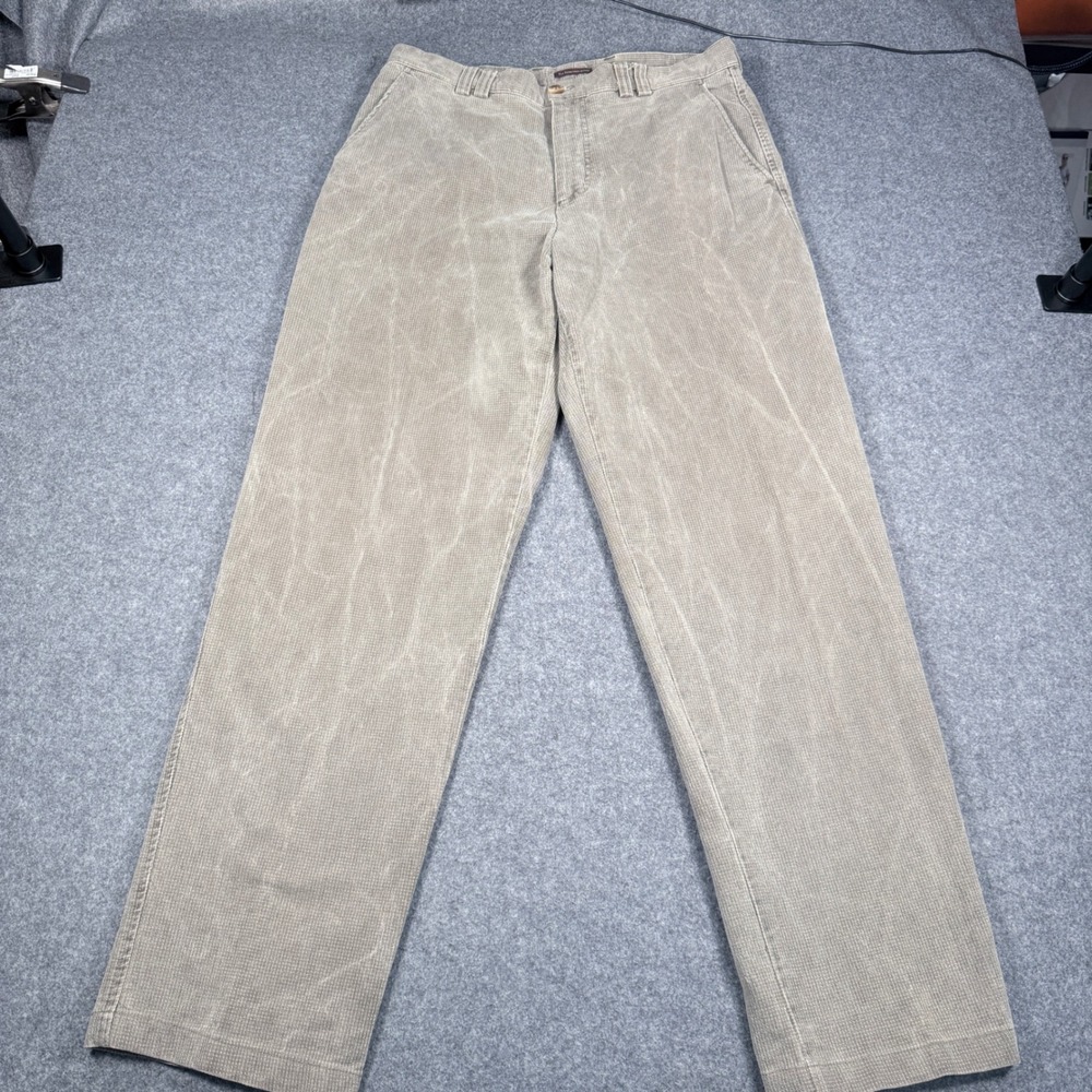 The Territory Ahead Mens 36 Khaki Tan Cotton Textured Straight Leg Pants